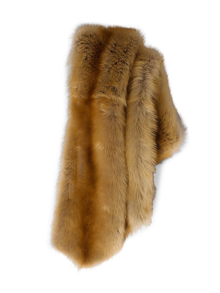Women's Shearling Stole - Brown