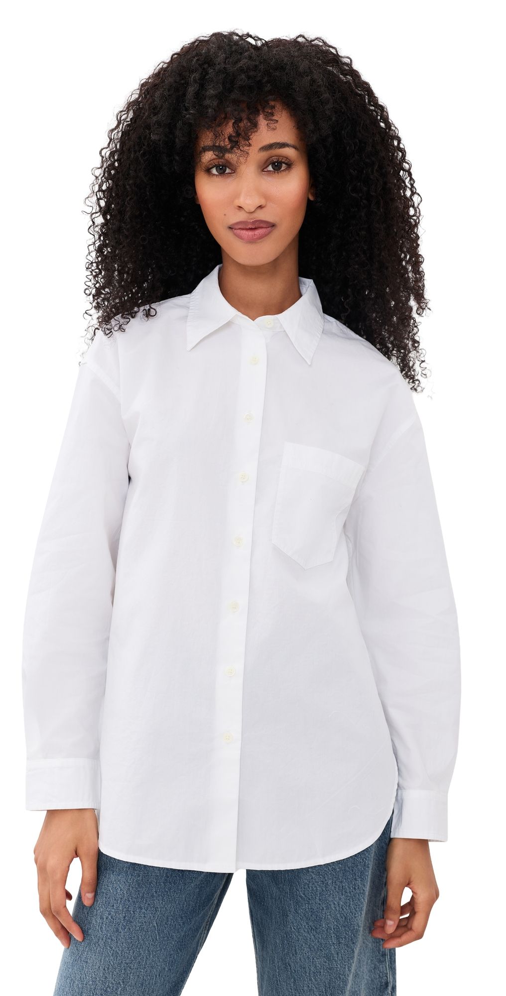 Madewell Washed Poplin Easy Shirt White M