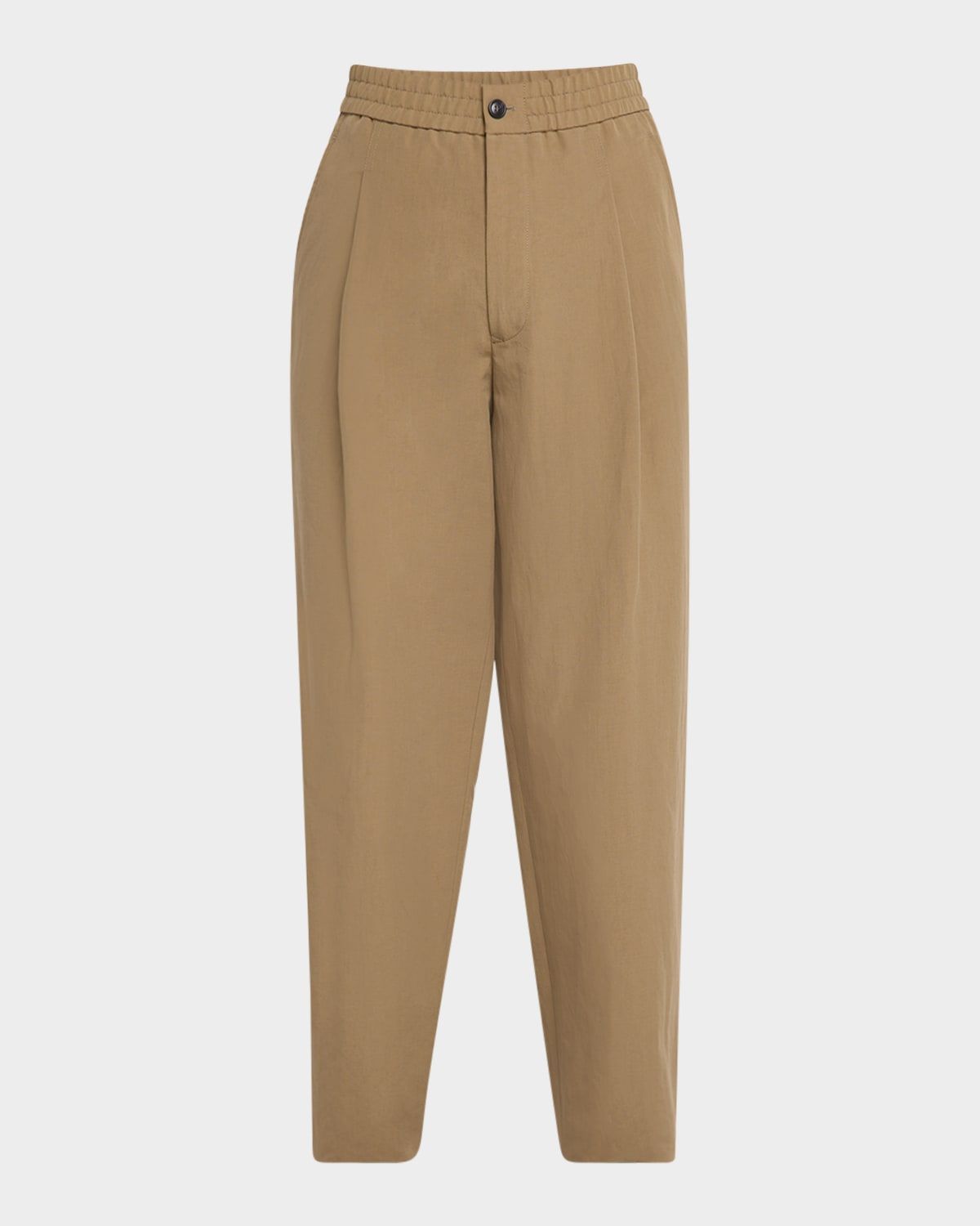 Men & apos;s Pleated Linen-Cotton Trousers
