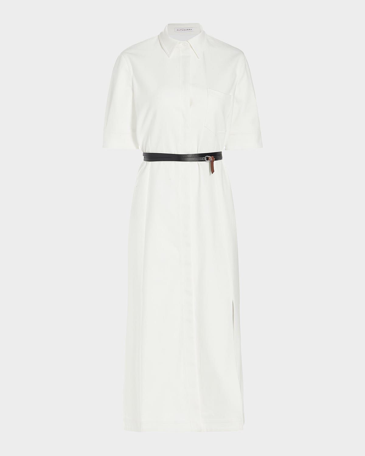 Kieran Belted Denim Shirtdress