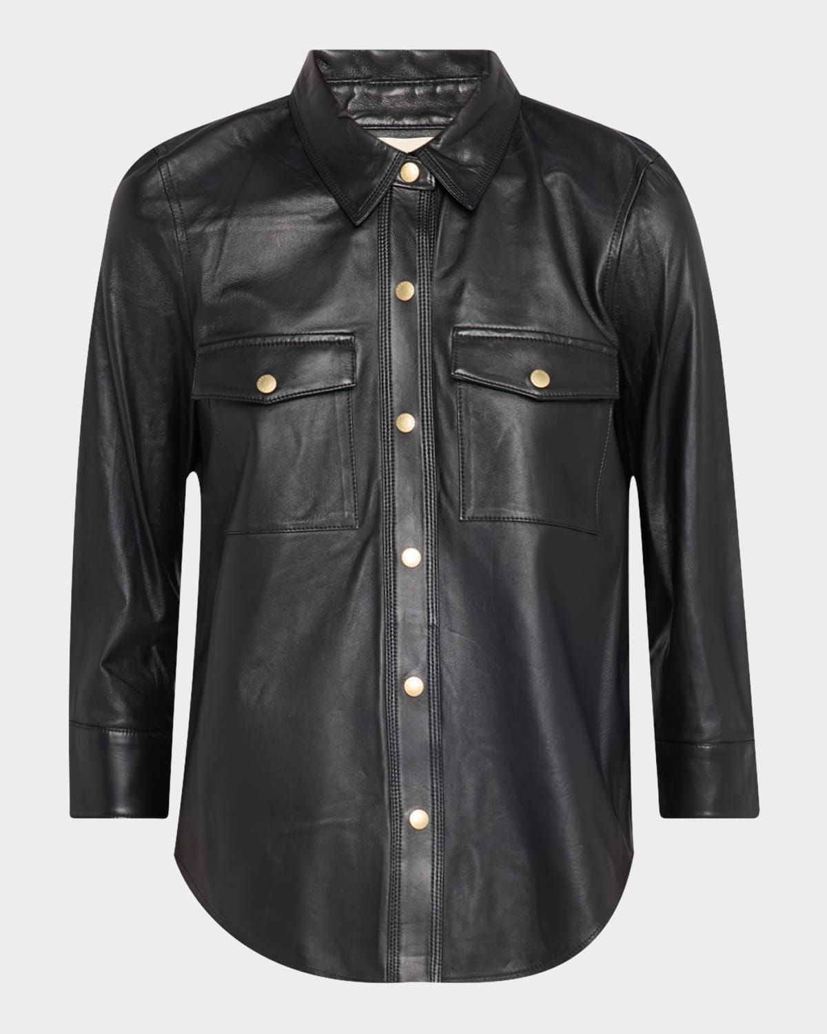 Avina Leather Blouse