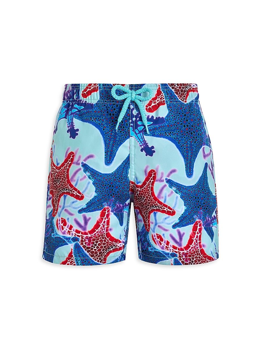 Little Boy's & Boy's Glowed Star Print Swim Trunks - Size 6