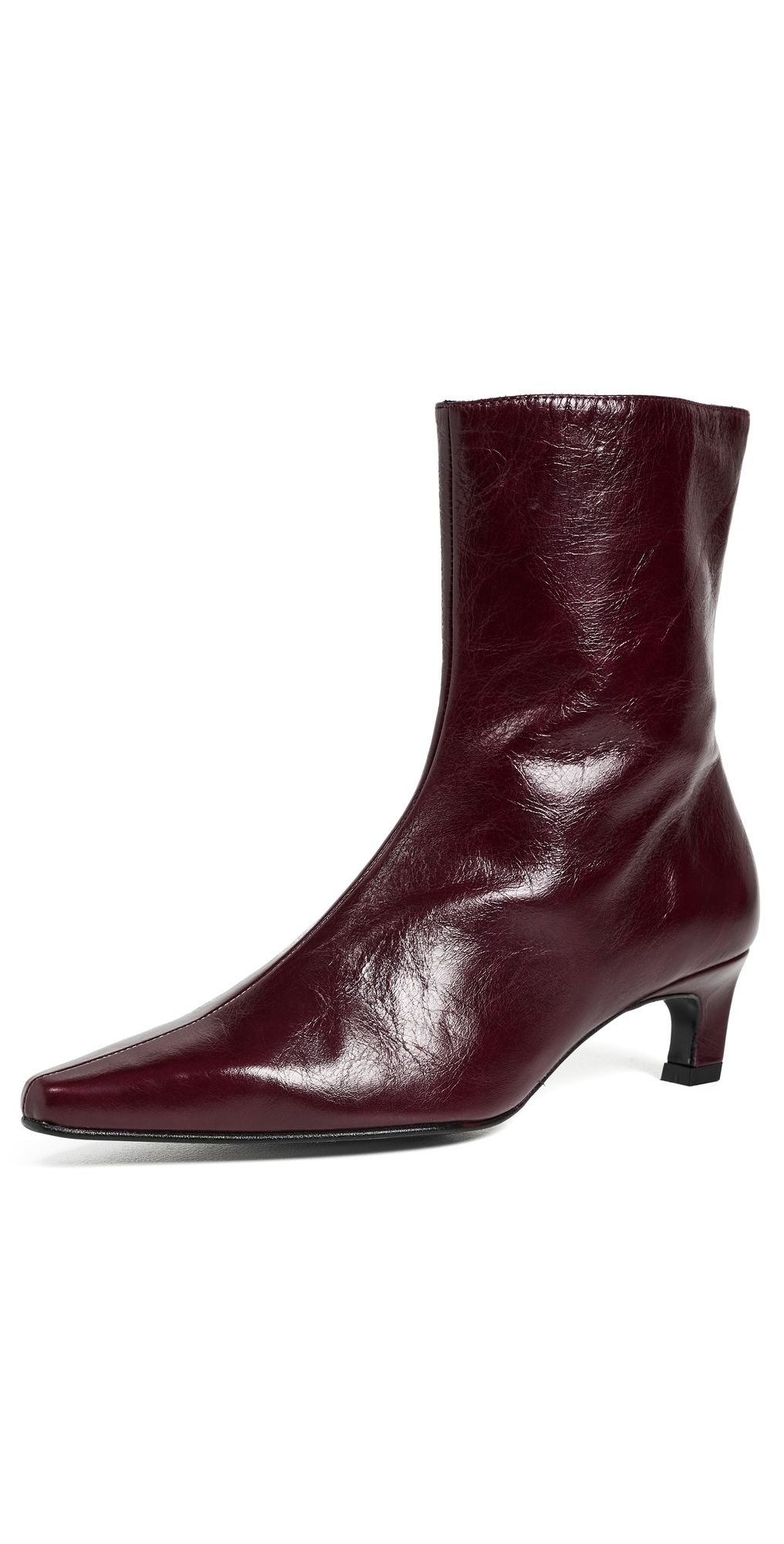 ALOHAS Ambar Leather Ankle Boots Rift Burgundy 36