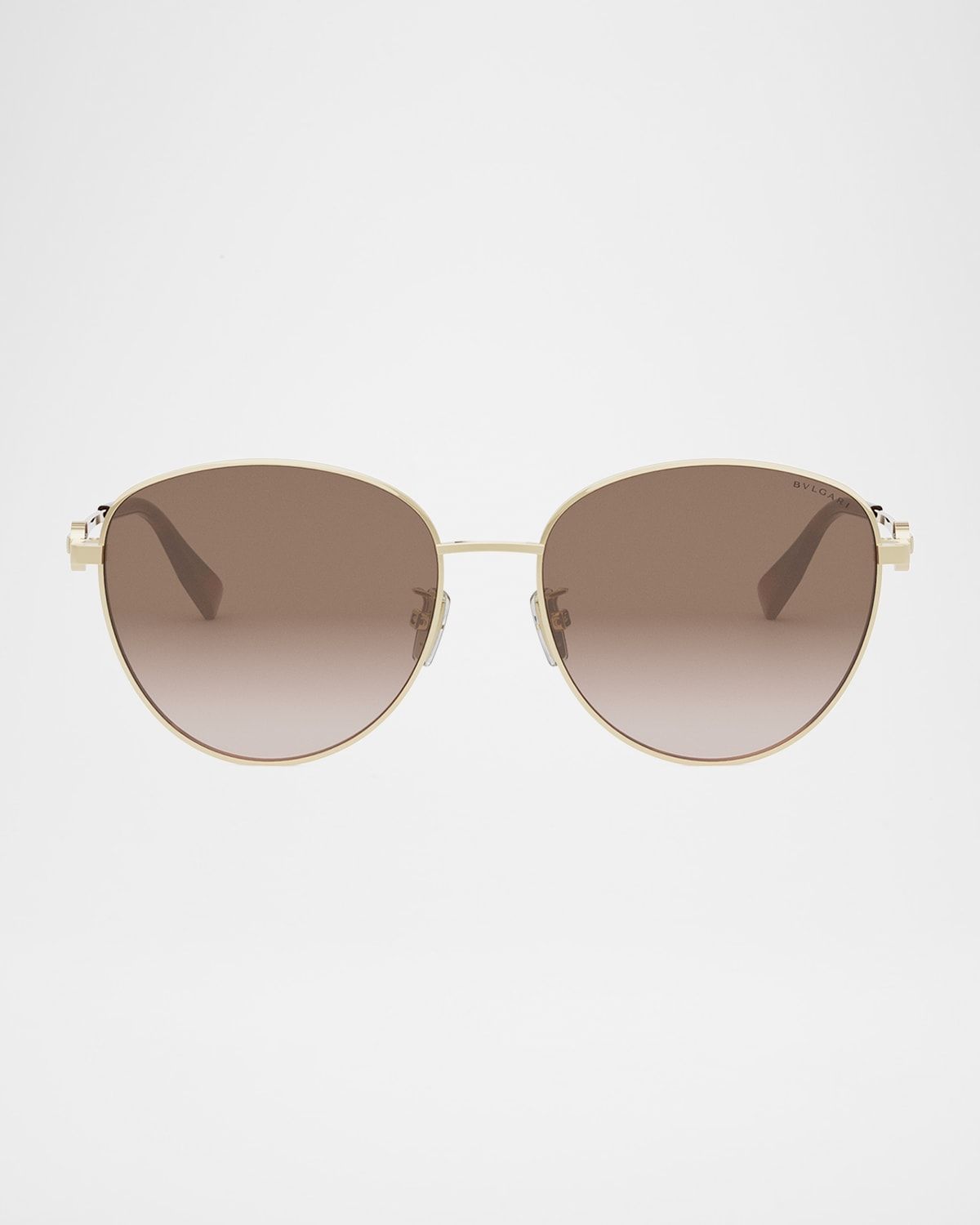 Round Metal & Nylon Sunglasses