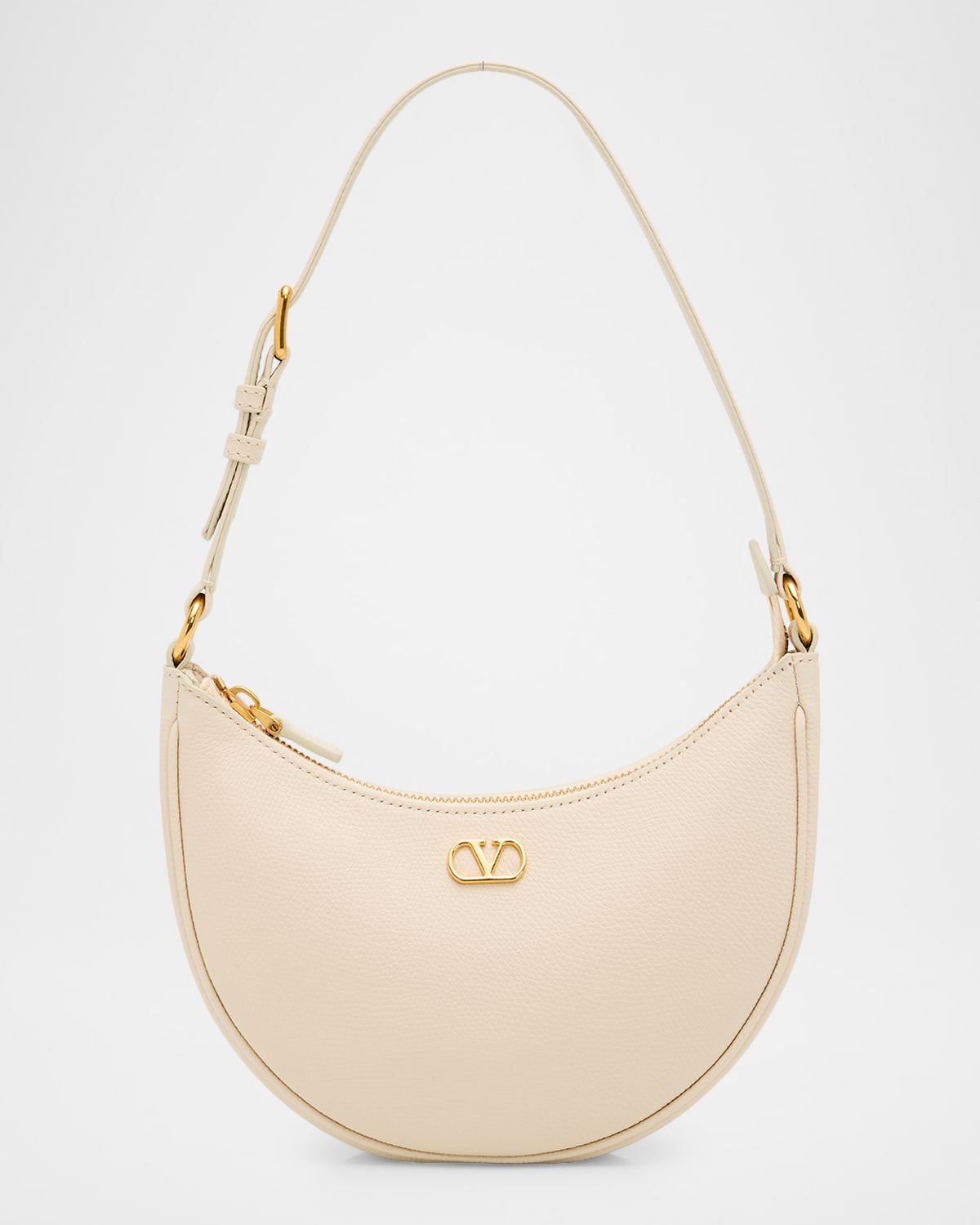 Mini VLogo Leather Hobo Bag