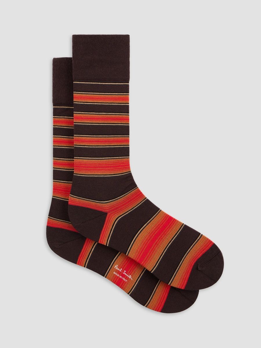 Paul Smith Men's 3-Pack Striped Cotton-Blend Socks - Multi