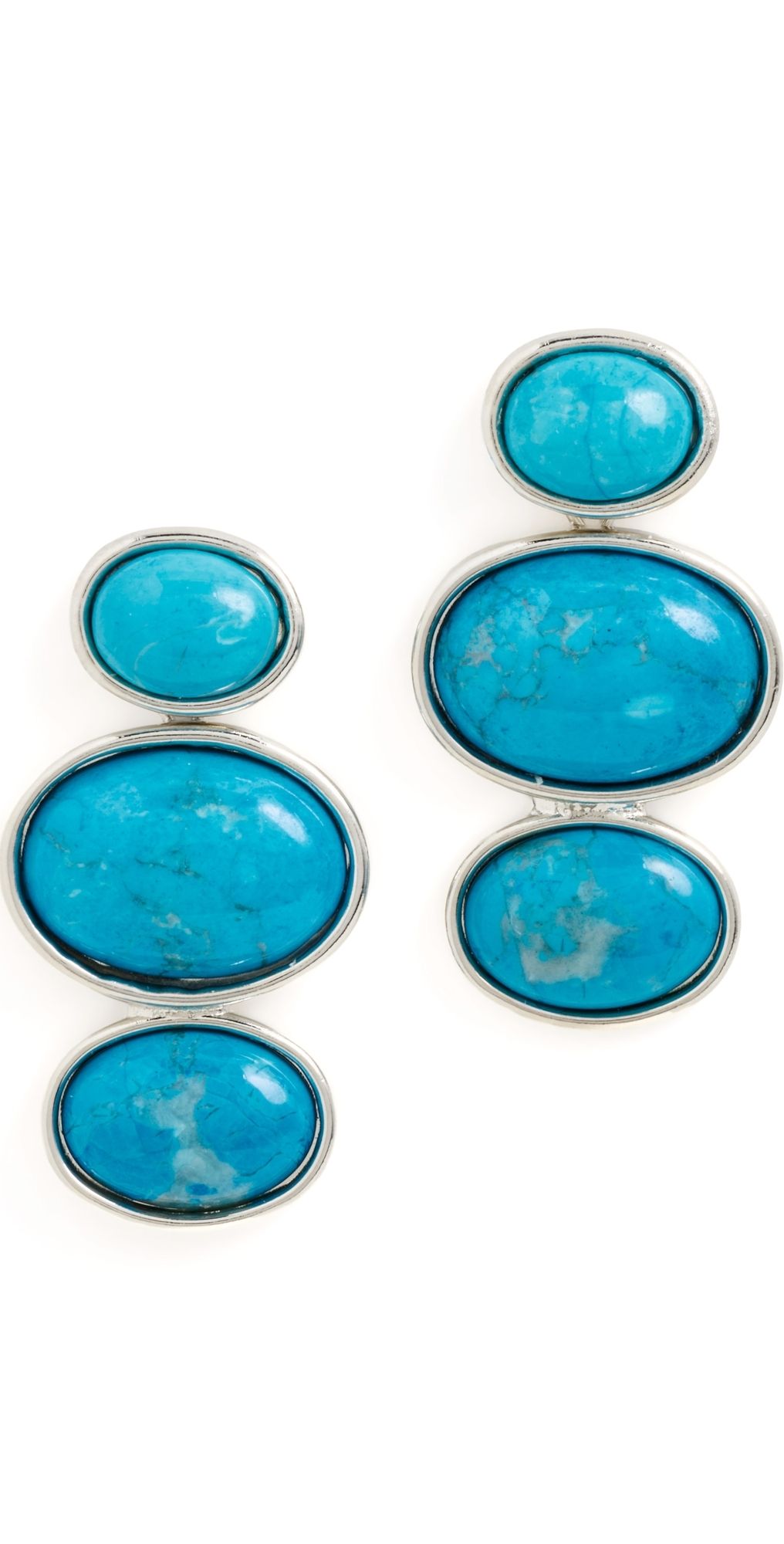 LELET NY Vega Stone Linear Earrings Turquoise One Size