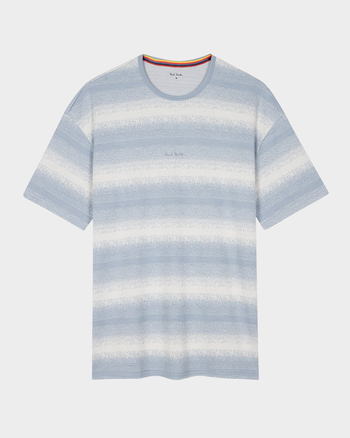 Men & apos;s Gradient Stripe Crewneck T-Shirt