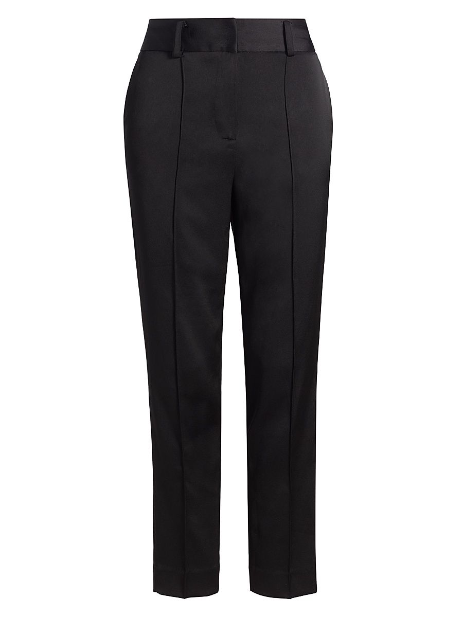 Women's Tula Satin Pants - Black - Size 6