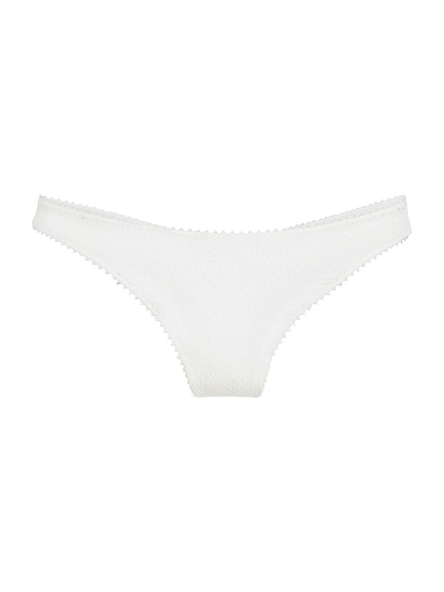 Women's Crochet Lace Thong - Ivory - Size Large