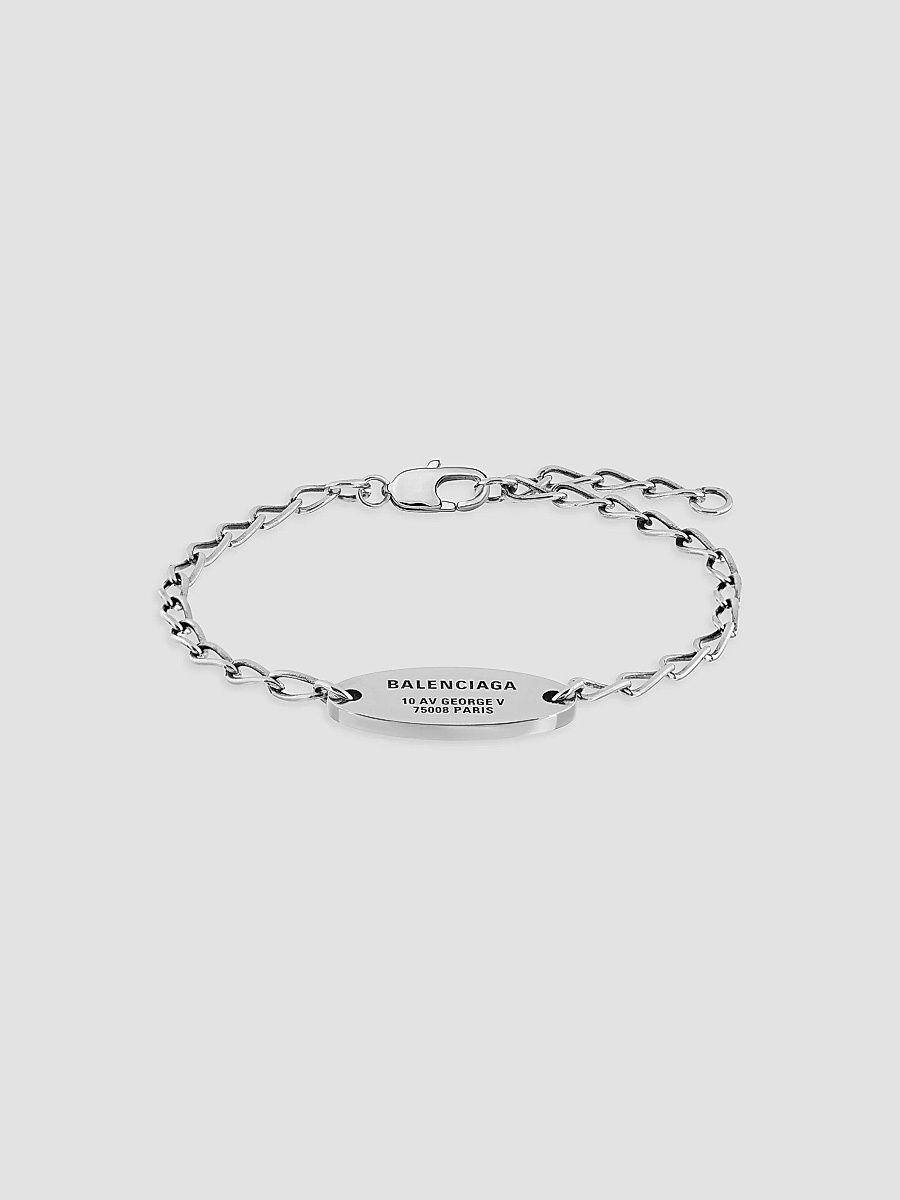 Balenciaga Men's Everyday Bracelet - Antique Silver