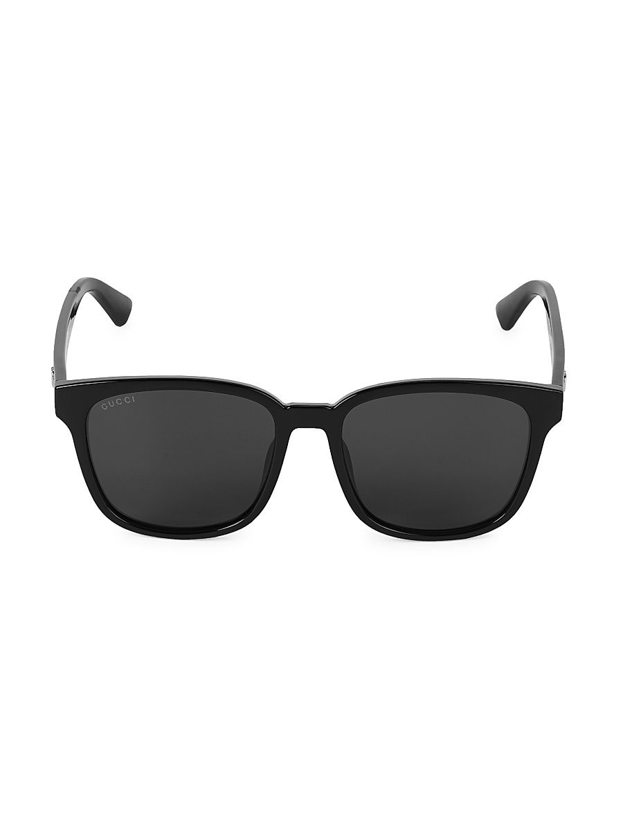 Men's 56MM Square Sunglasses - Black