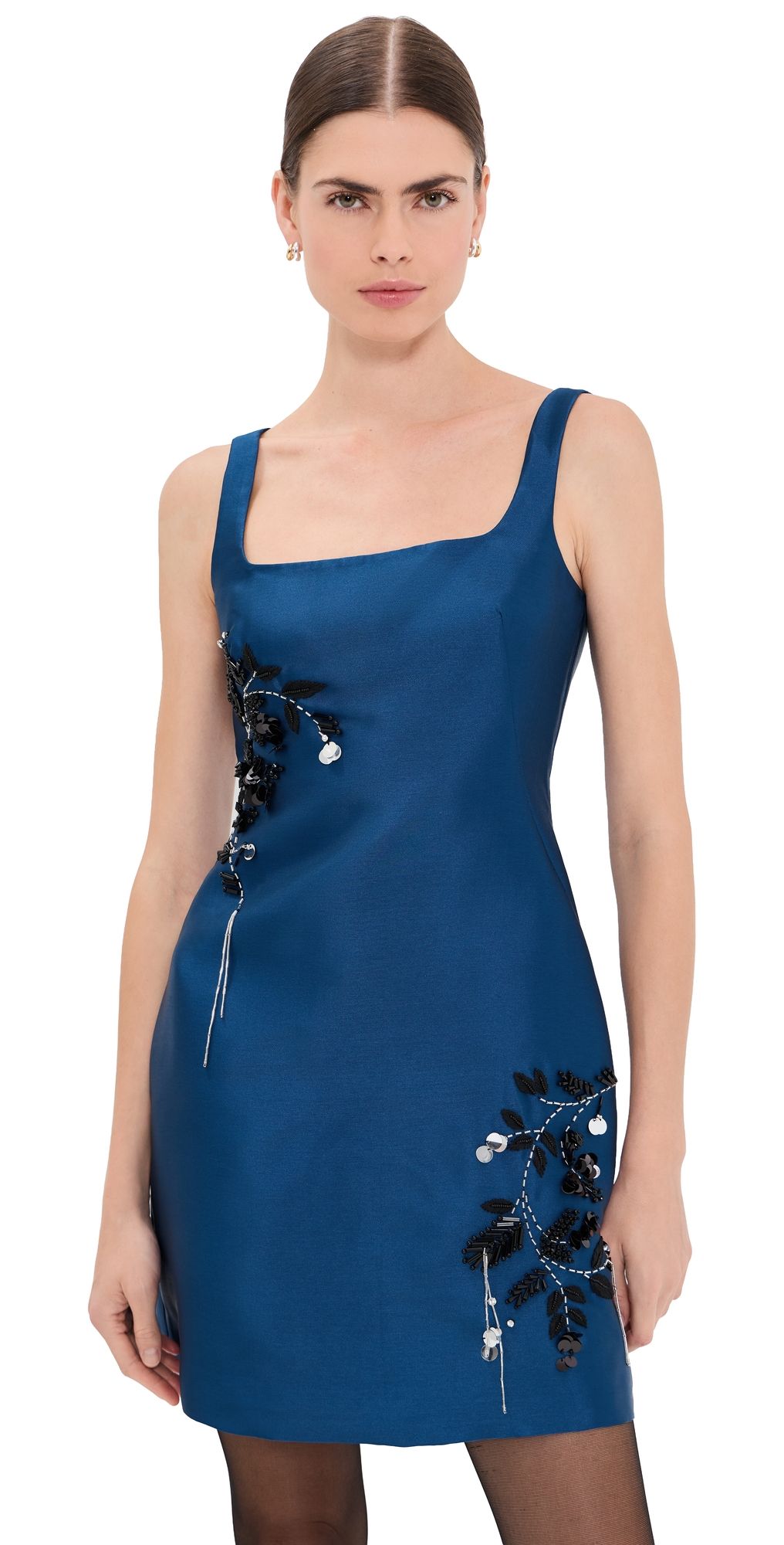 SIMKHAI Ziva Embellished Mini Dress Ink 2