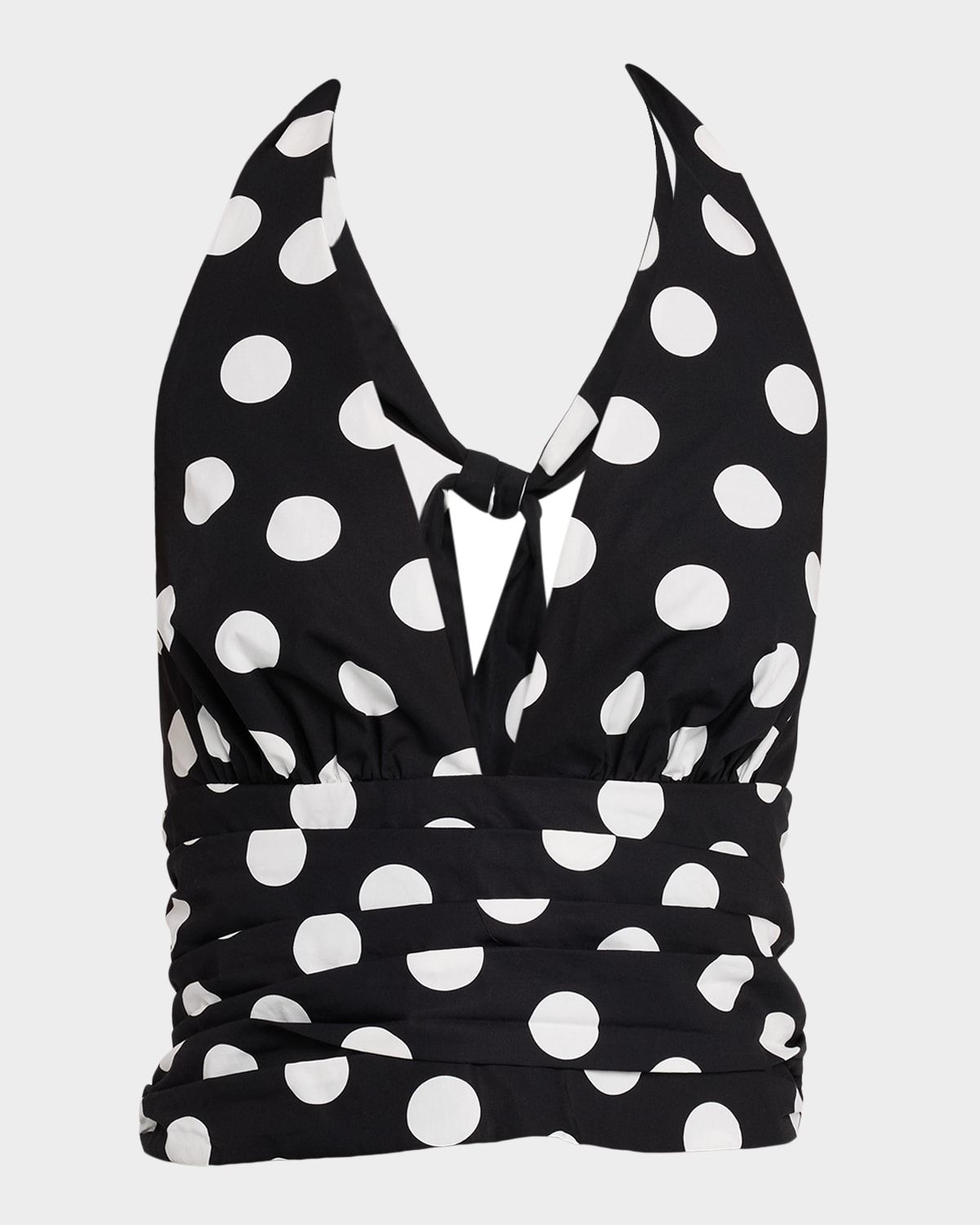 Carlo Polka Dot Halter Top