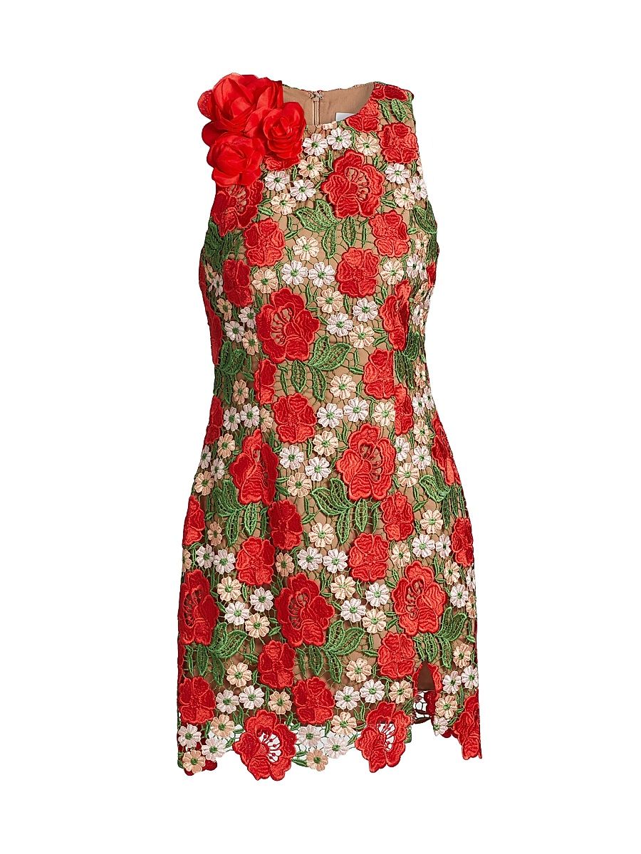 Women's Love Song Roselyn Minidress - Red Multi - Size Small
