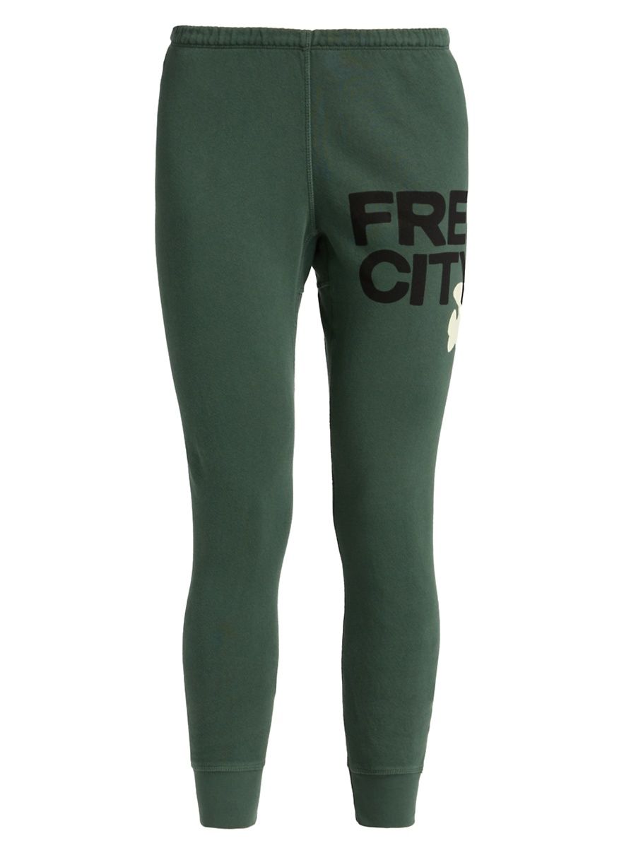 Women's Logo Cotton Crop Sweatpants - Surplus Greens - Size XL