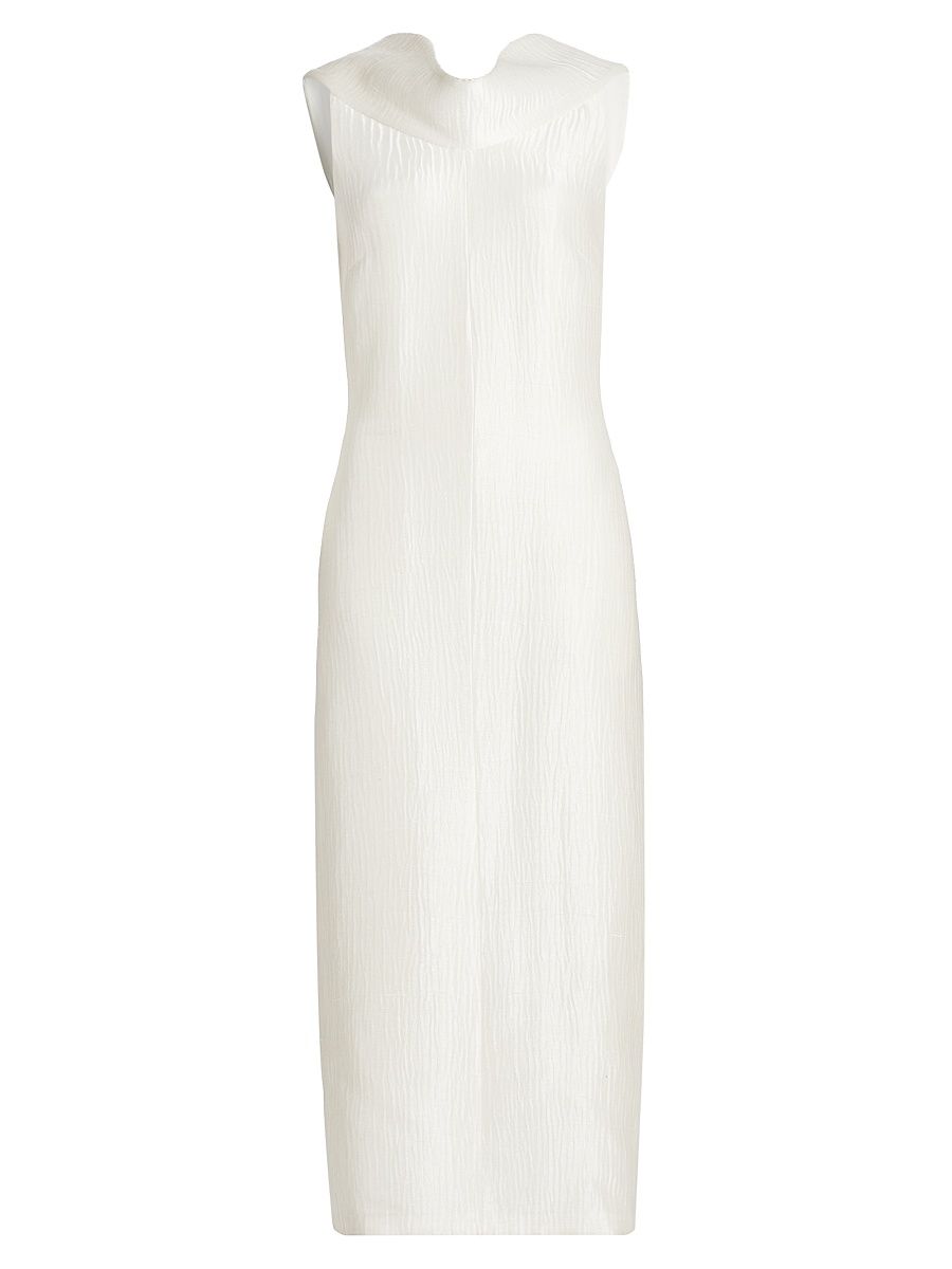 Women's The Blair Silk Sheath Midi-Dress - Pearl - Size 4