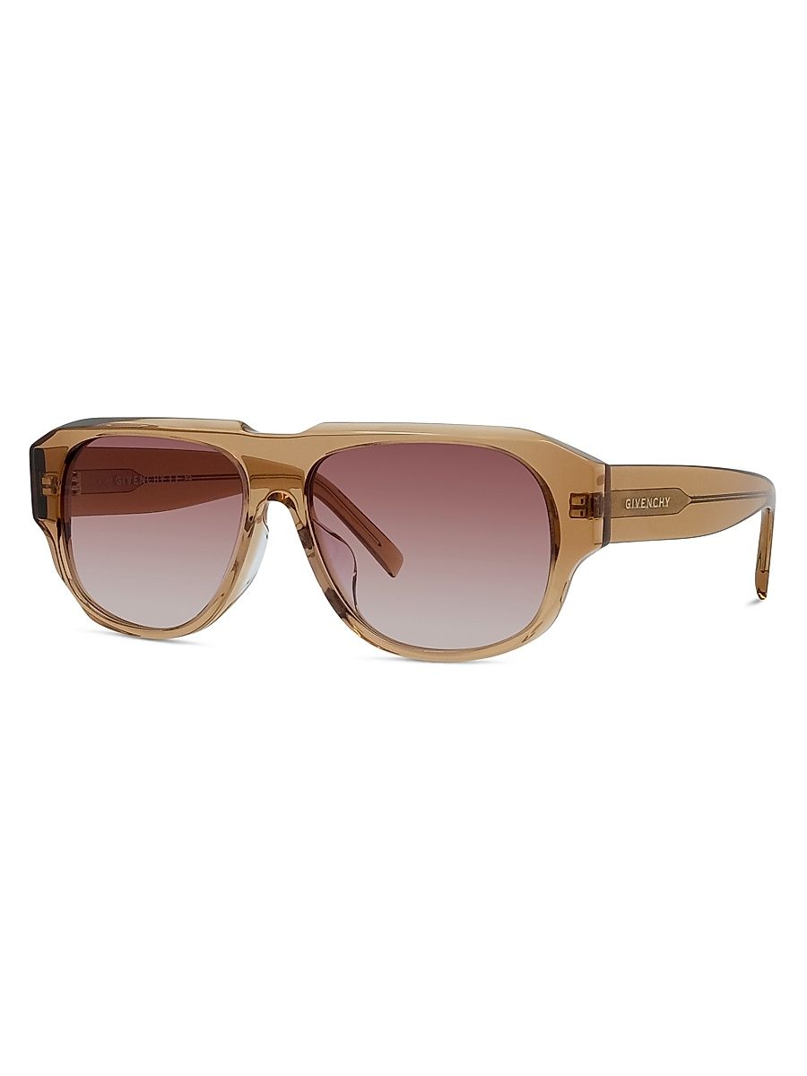Women's Gv Day 55MM Rectangular Sunglasses - Shiny Light Brown