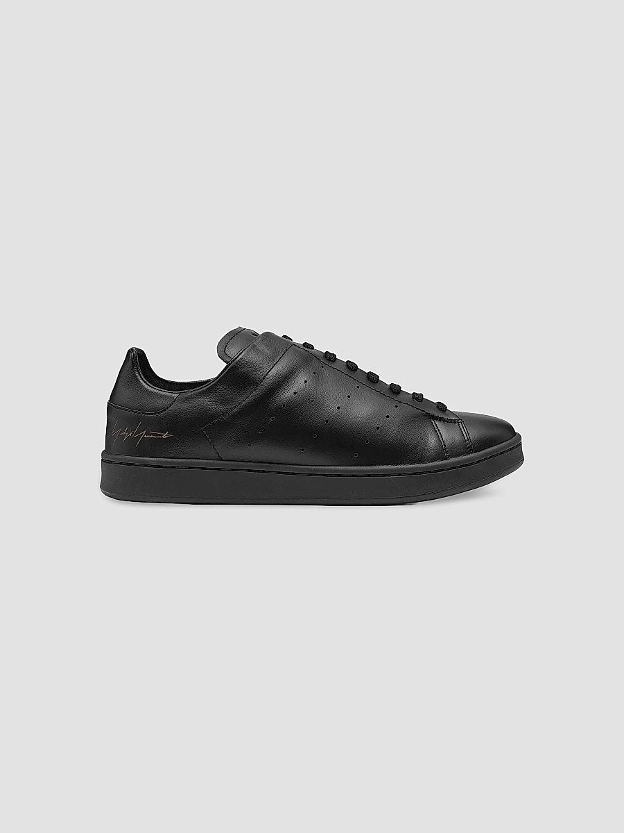 Men's Y-3 Diagonal Stan Smith Low-Top Sneakers - Black - Size 9