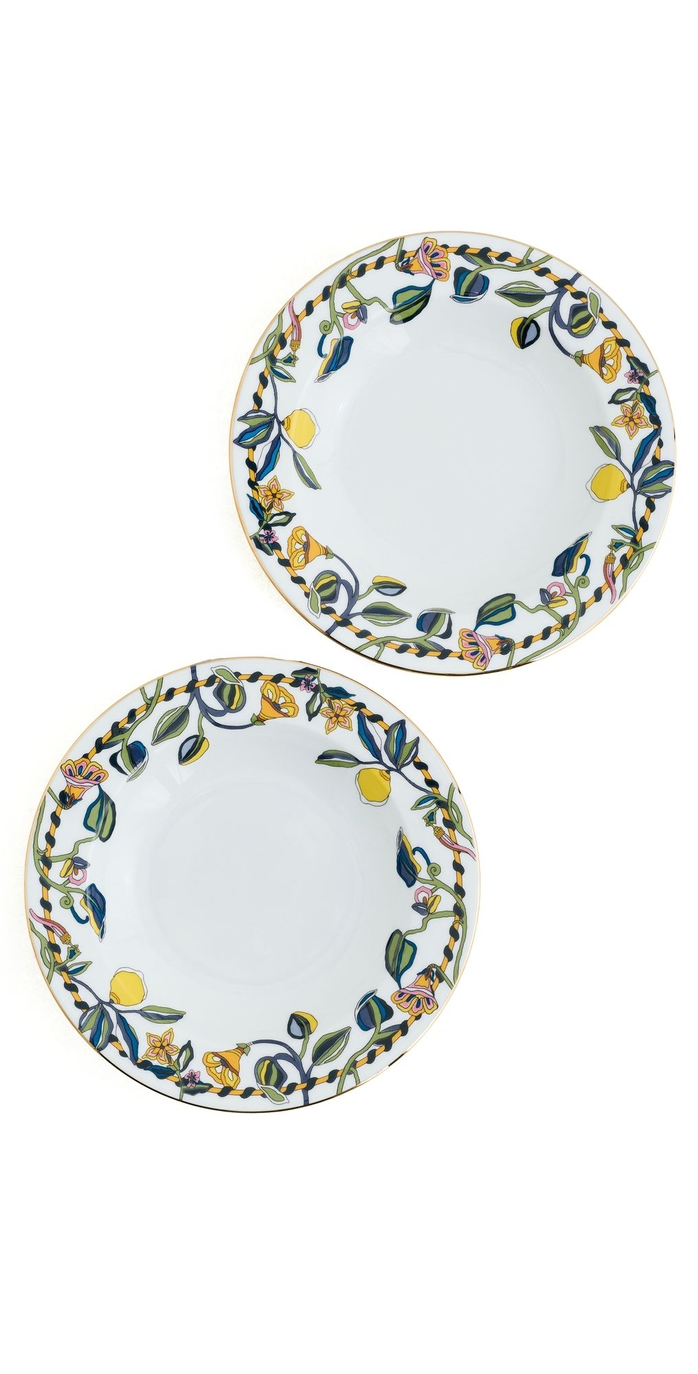 La DoubleJ Soup Plates Set of 2 Borboni White (Fiesole) One Size