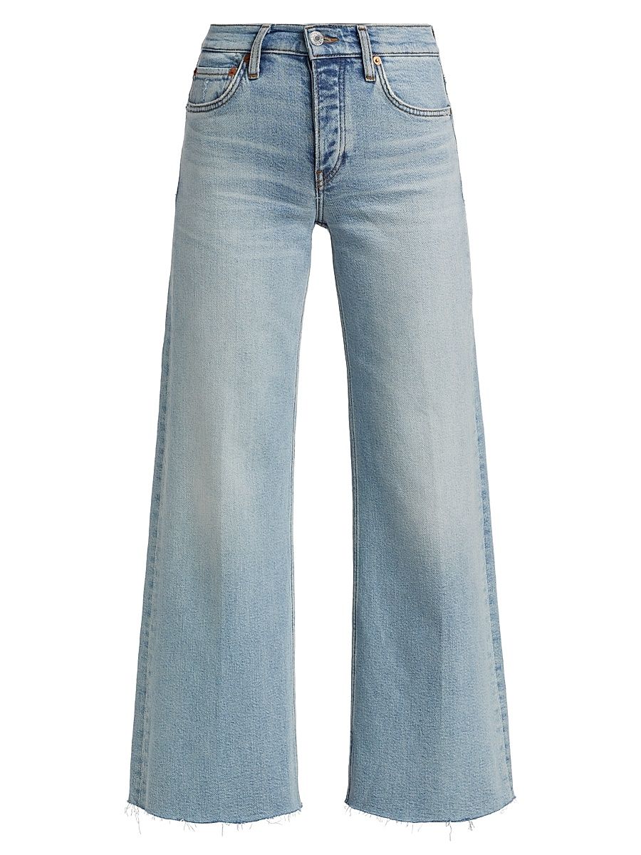 Women's Mid-Rise Stretch Wide-Leg Crop Jeans - Undertow - Size 29