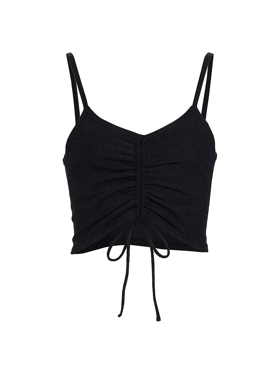 Beyond Yoga Women's Ruched Cropped Tank Top - Darkest Night - Size Small