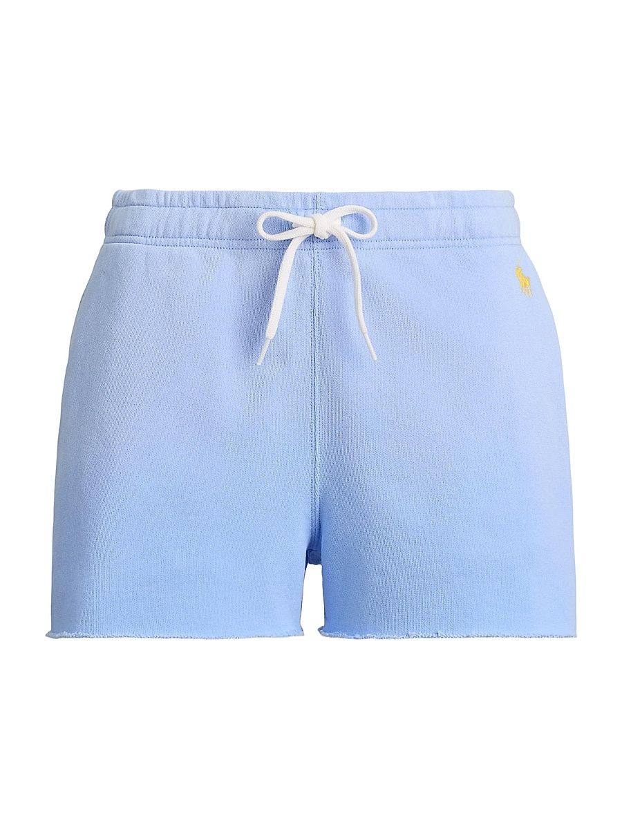 Women's Lightweight Fleece Drawstring Shorts - Baby Blue - Size XS