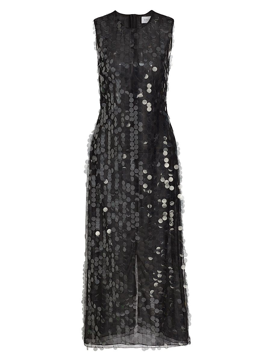 Women's Tovia Paillettes Sheath Midi-Dress - Ghiaccio Nero - Size 6