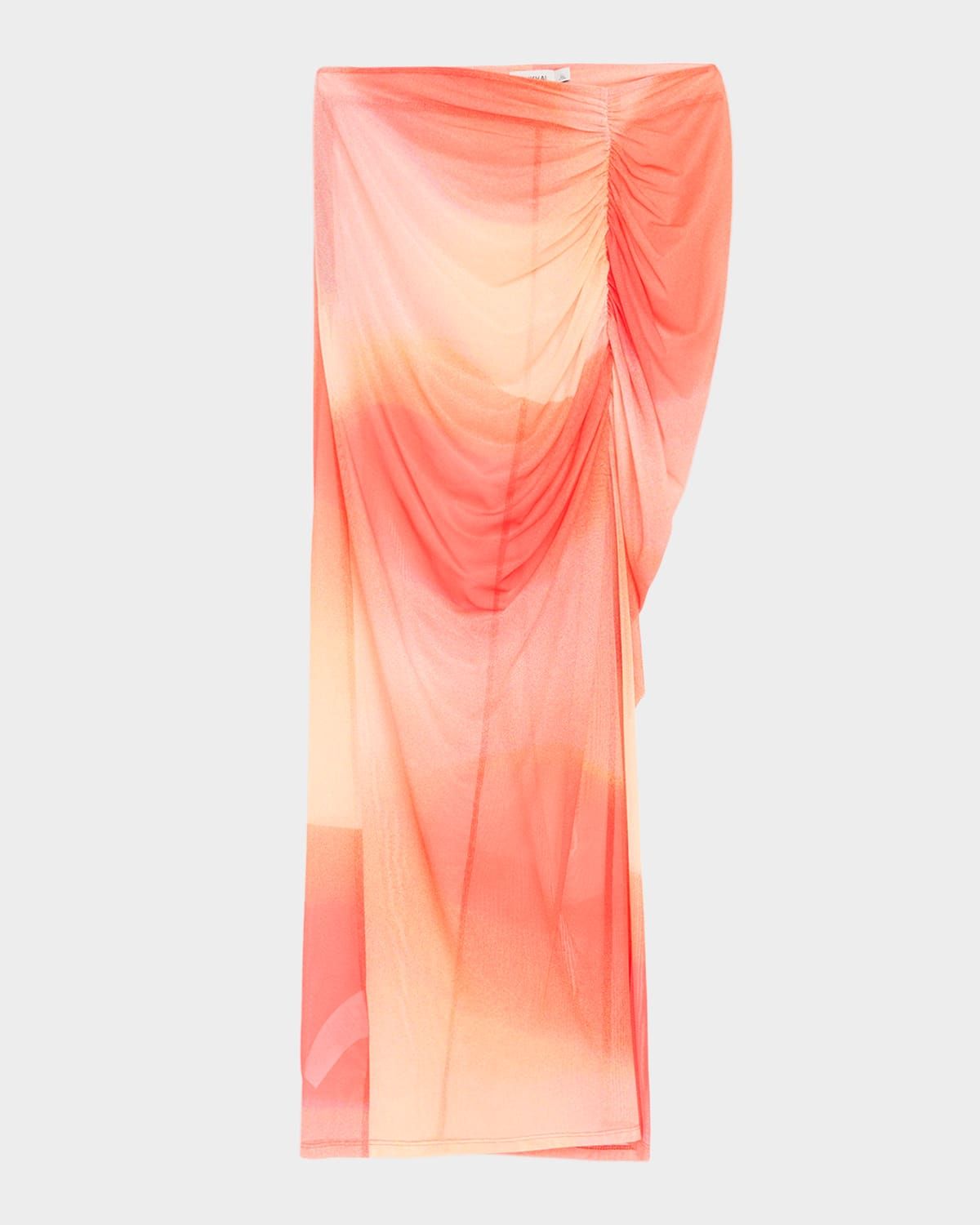 Kensingten Printed Mesh Coverup Skirt