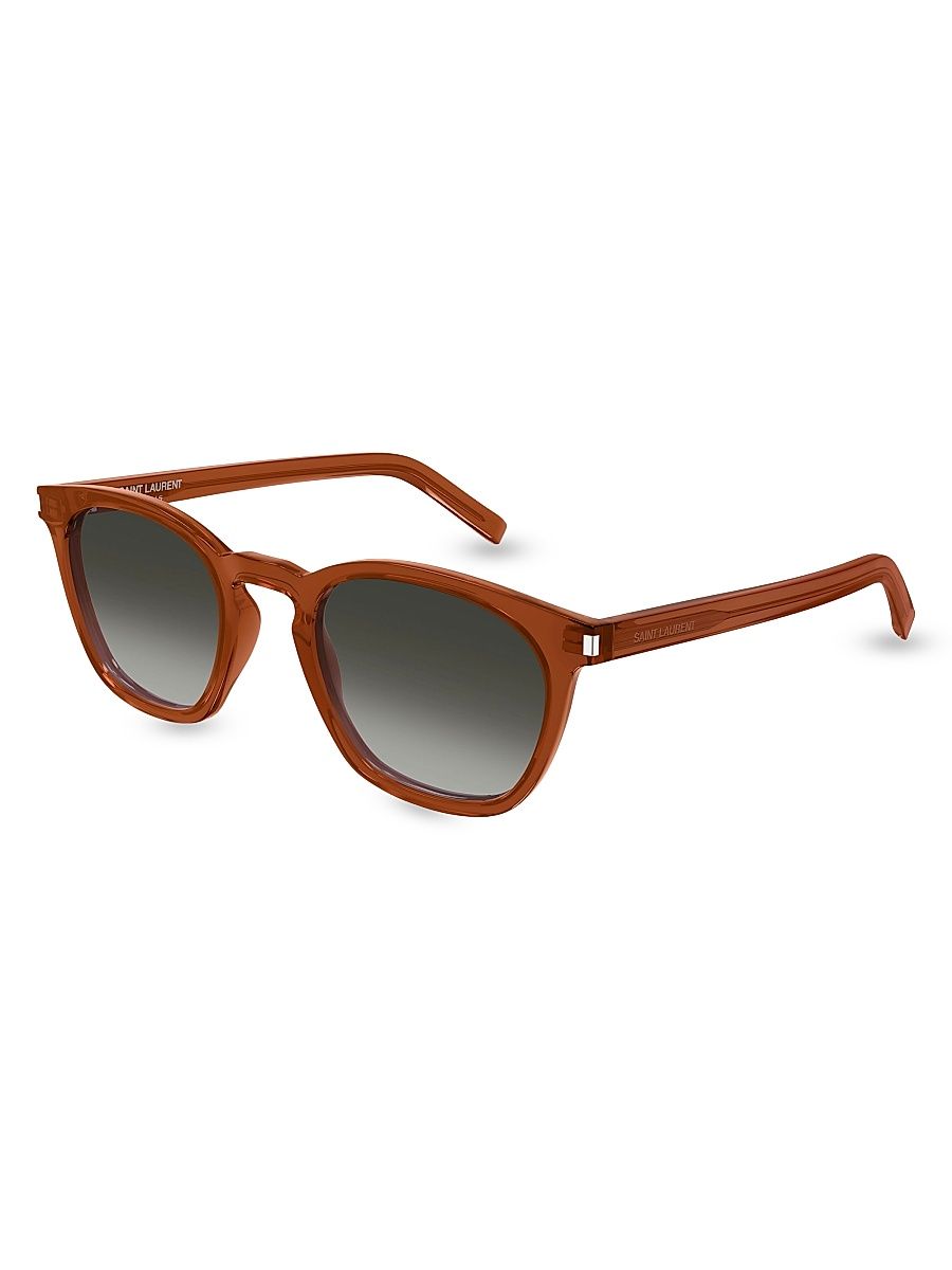Men's 49MM Square Sunglasses - Brown Black