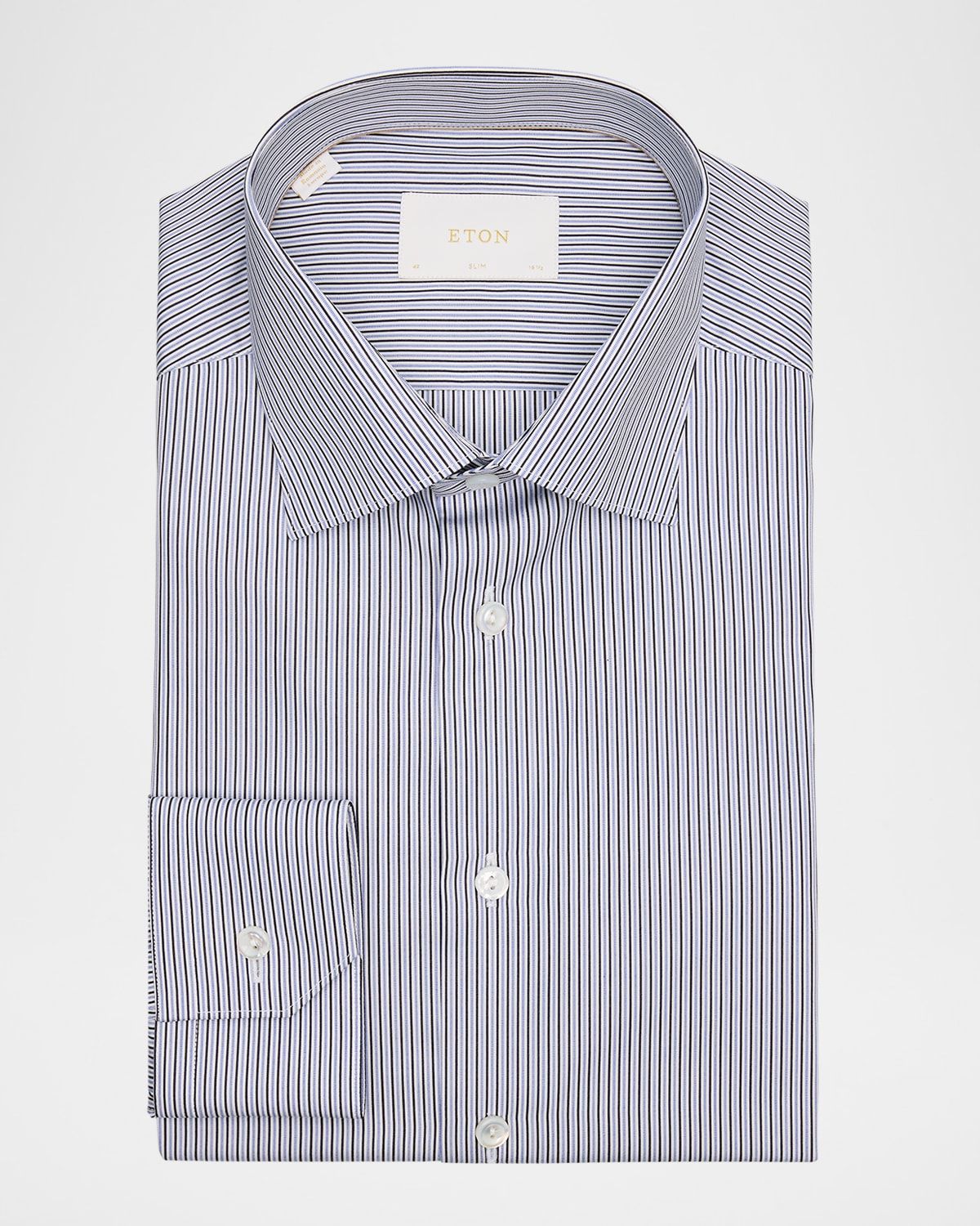 Men & apos;s Slim-Fit Stripe Elevated Organic Cotton Dress Shirt