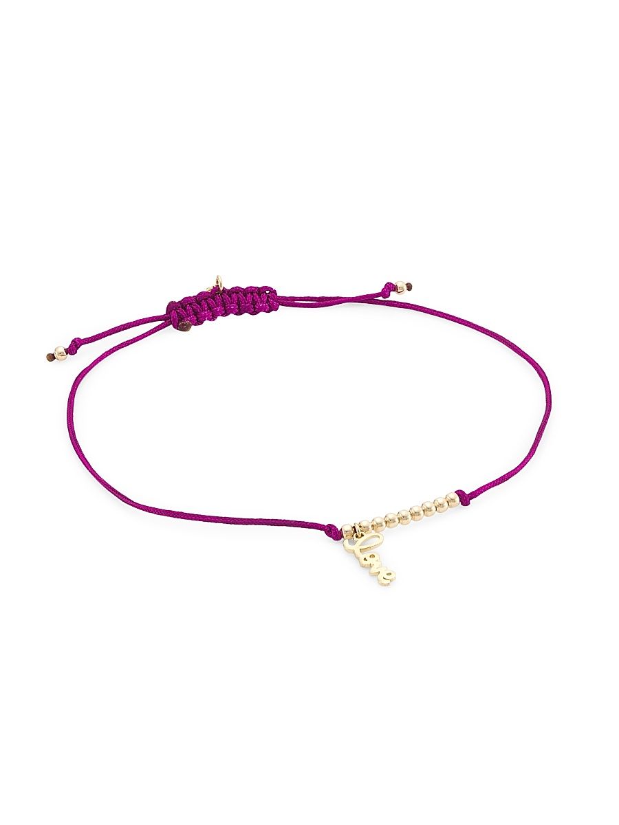 Women's Pure Love Script On Raspberry Cord