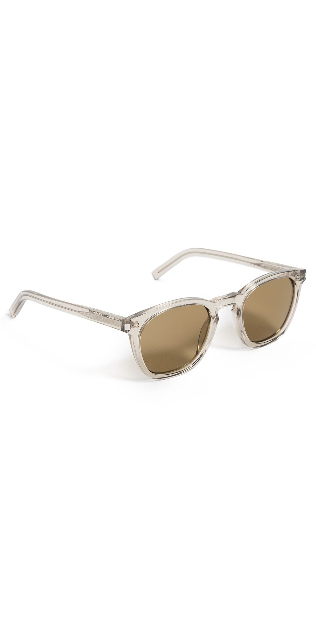 Saint Laurent Square Sunglasses Beige/Brown One Size
