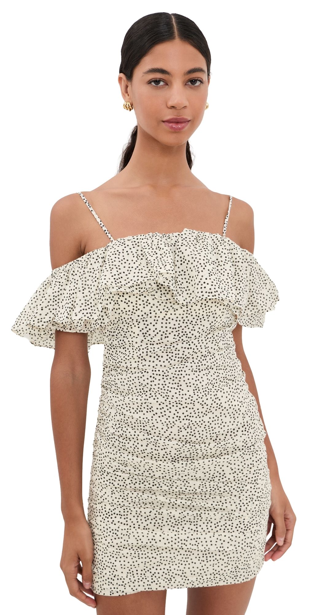 Isabel Marant Étoile Davilia Mini Dress Ecru/Black 36
