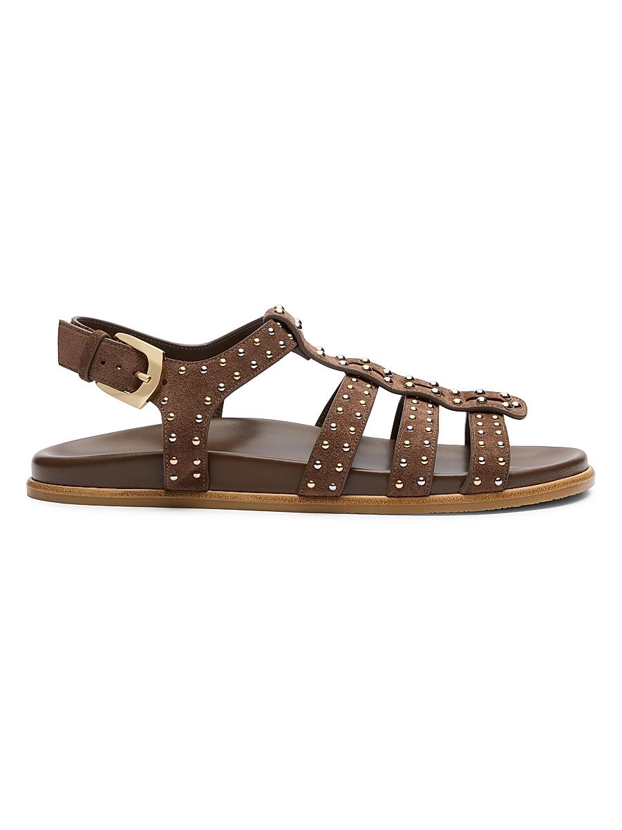 Women's Perry Fisherman Leather Sandals - Cigar - Size 9.5
