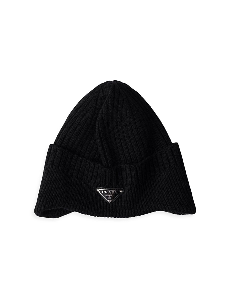 Men's Wool Beanie - Black - Size XL