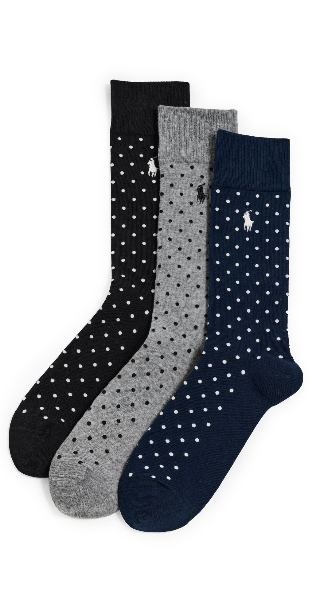 Polo Ralph Lauren Dot Socks 3 Pack Navy Multi 10-13