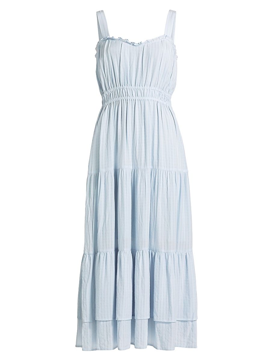 Women's Persimmon Tiered Maxi Dress - Blue Bell - Size Large