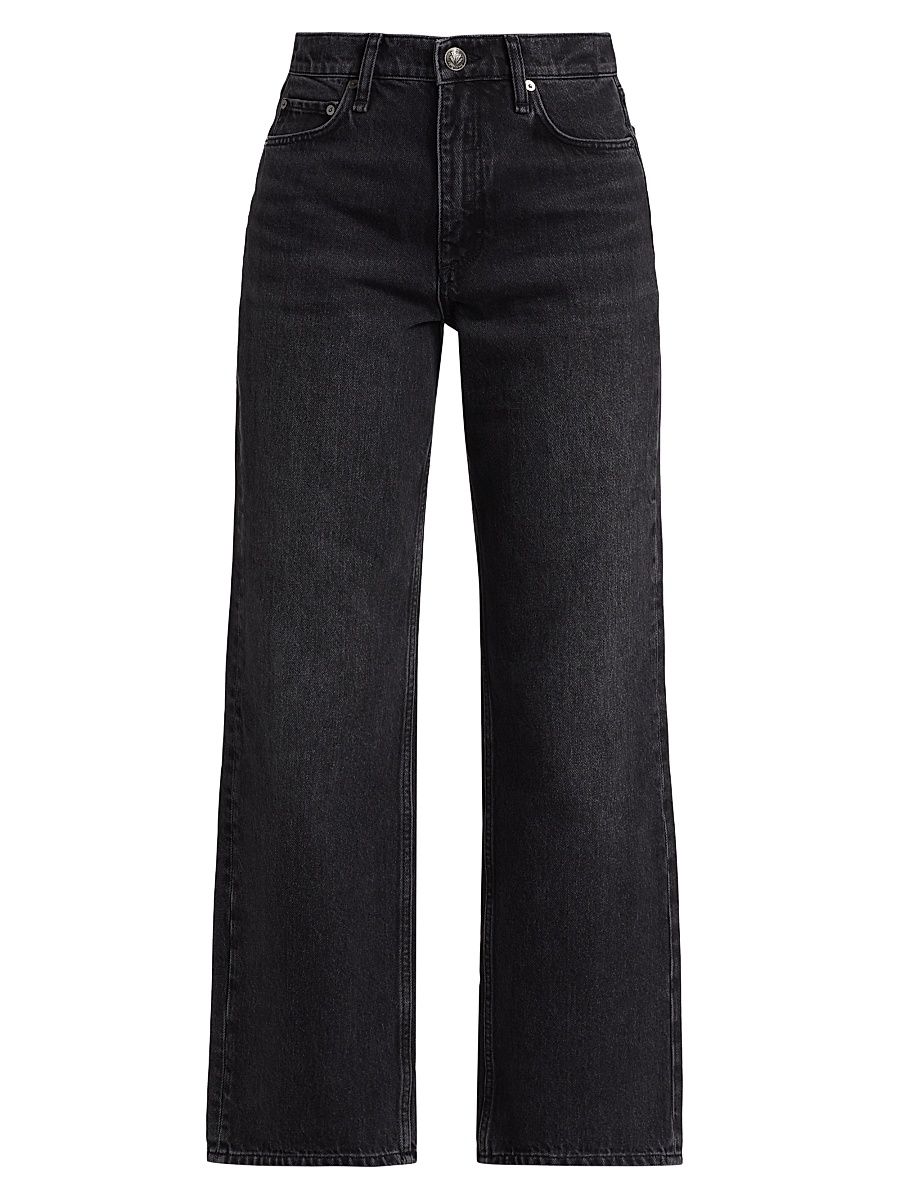 Women's Shea High-Rise Straight-Leg Cropped Jeans - Black Stone - Size 33