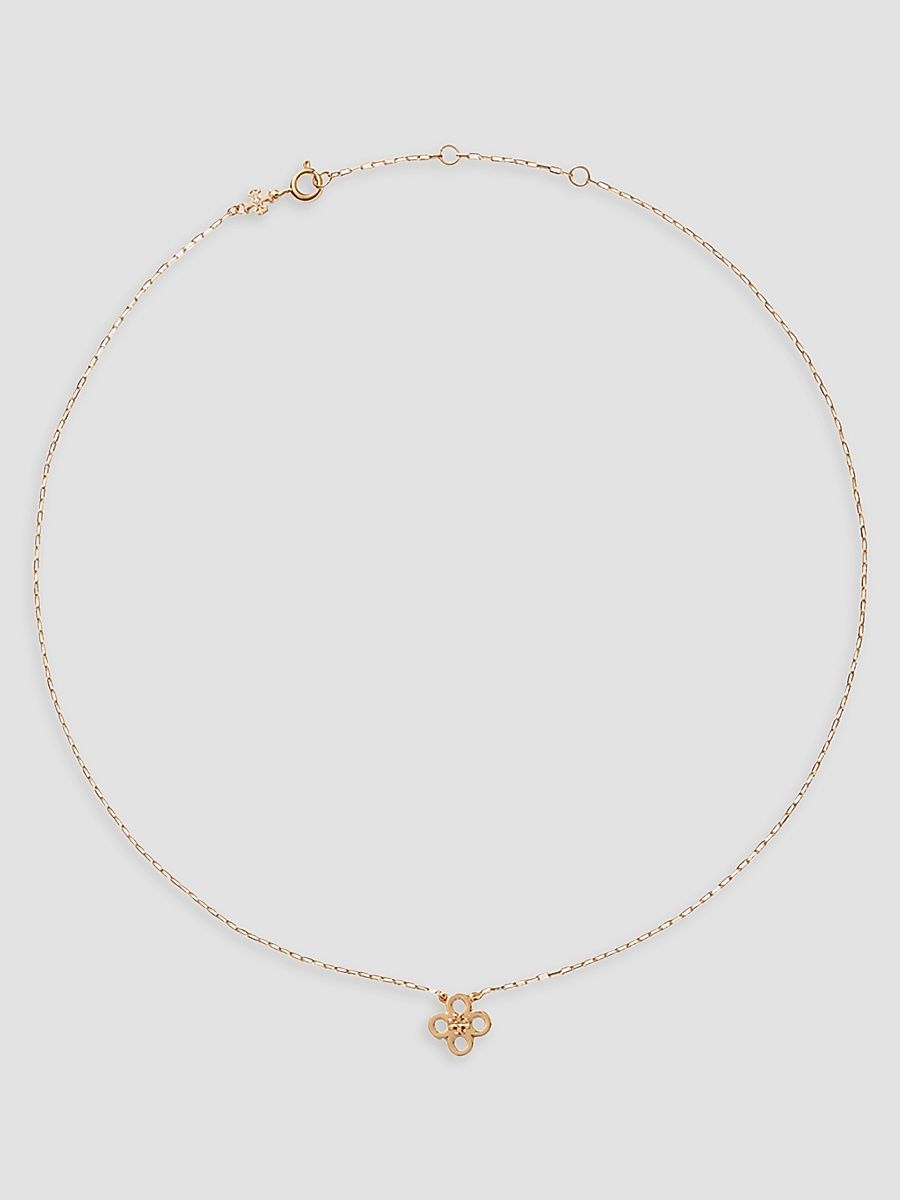 Women's Forget Me Not 18K-Gold-Plated Clover Pendant Necklace - Tory Gold