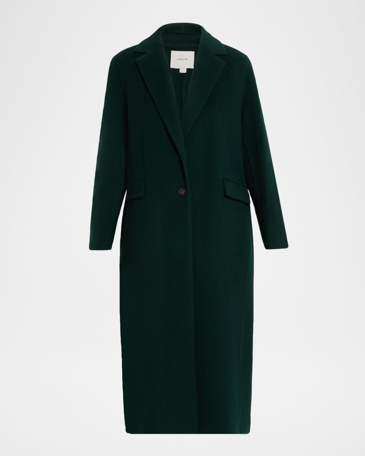 Cashmere-Wool Single-Breasted Coat
