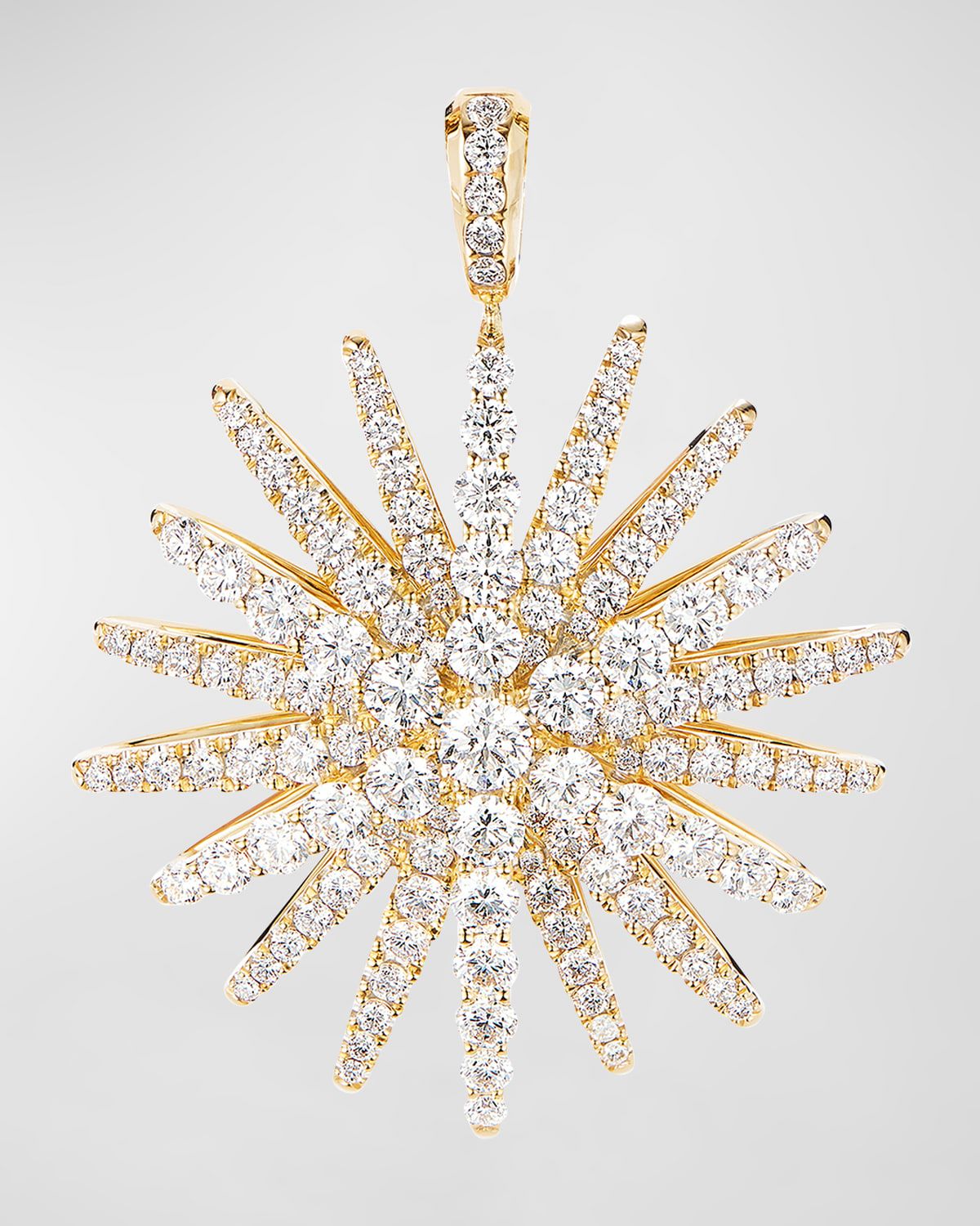 Starburst Pendant in 18k Yellow Gold Diamond Pave