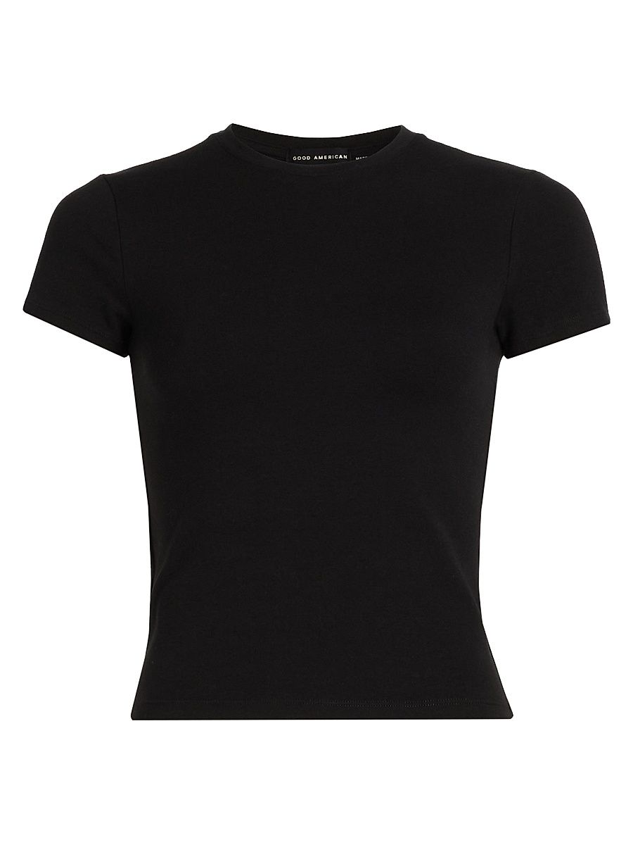 Women's Super Stretch Baby T-Shirt - Black - Size Large