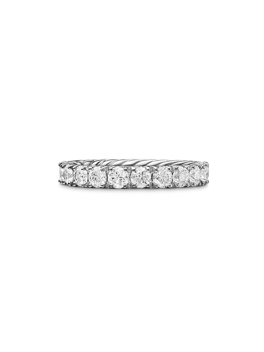 Women's Eden Eternity Band Ring in Platinum - Silver - Size 6