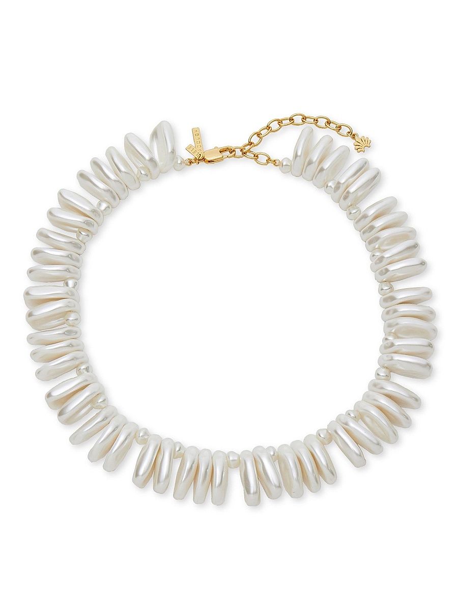 Women's Corfu Imitation Pearl Collar Necklace - Pearl