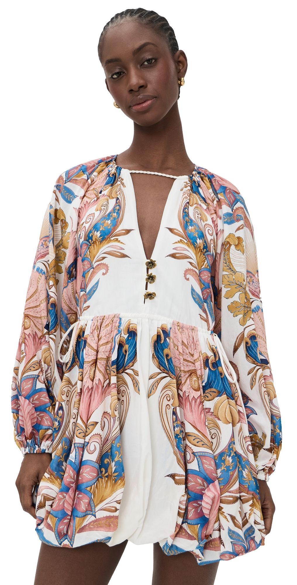 FARM Rio Sea Garden Off-White Mini Dress Sea Garden Off-White XXS