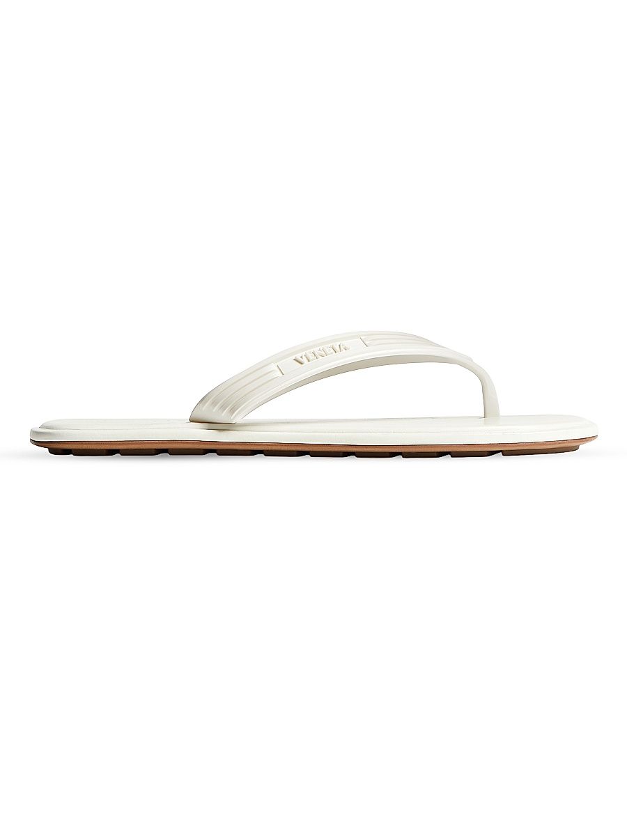 Women's Sampieri Logo Flat Sandals - Alabaster - Size 12
