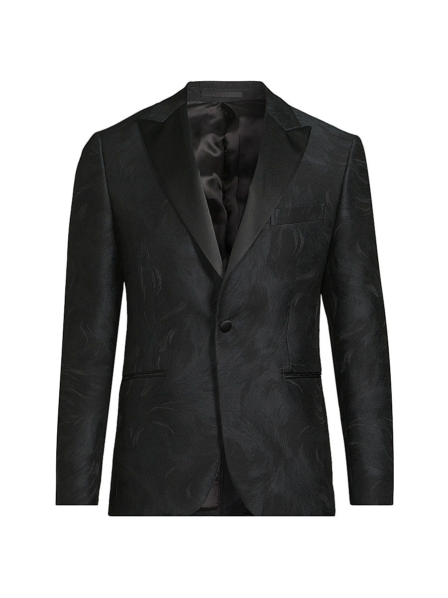 Men's Novel Smoking Jacket - Black - Size 44