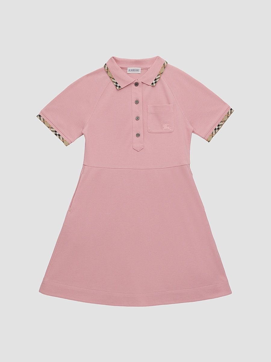 Baby Girl's, Little Girl's & Girl's Check-Trimmed Polo Shirtdress - Sweet Pea Pink - Size 6 Months
