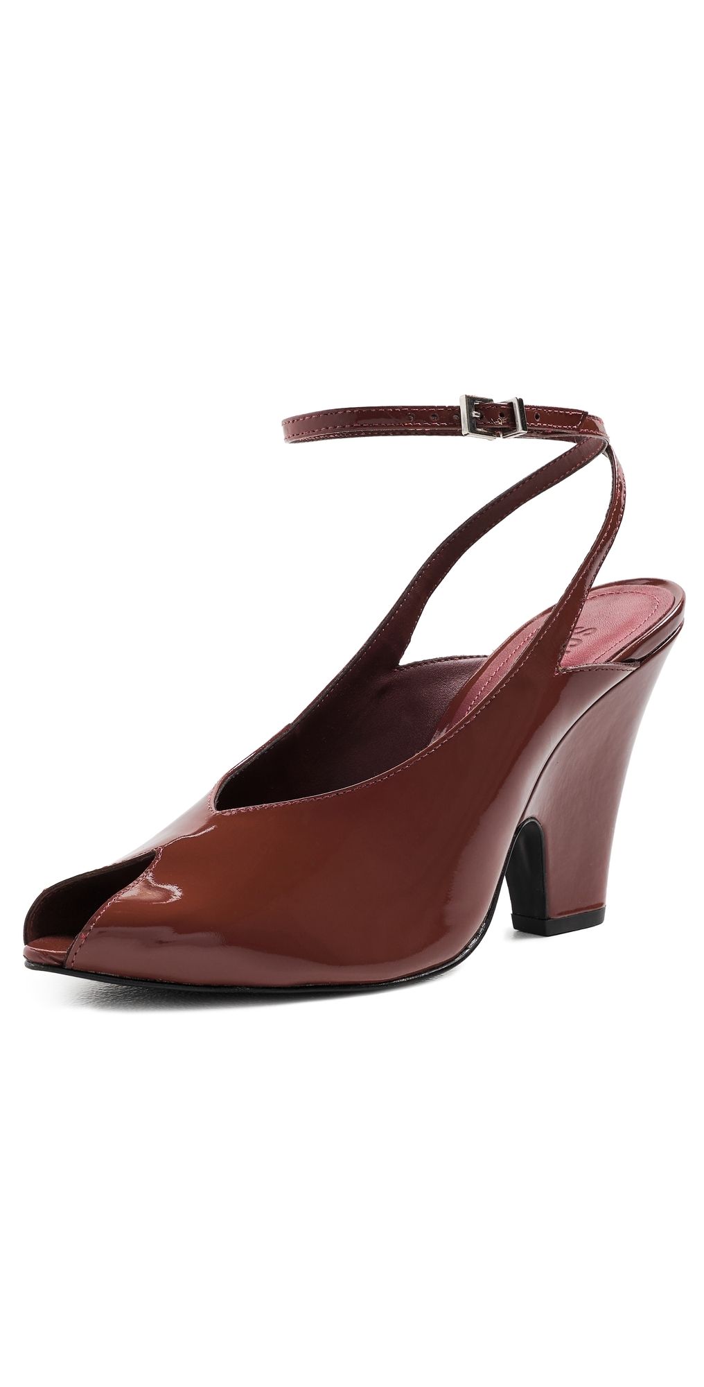 Schutz Liv Peep Toe Heels Wine Berry 7